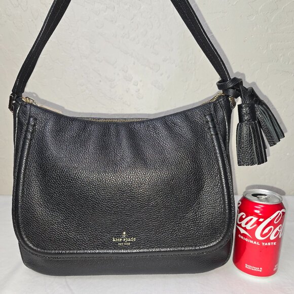 Kate Spade Orchard Street Treana Black Pebble Grain Leather Hobo Shoulder Bag - Picture 2 of 15